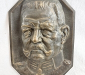 Large Hindenburg Bronze Plaque